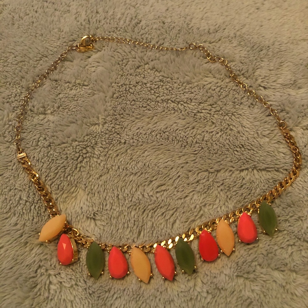 Kate spade multi color necklace with gold chain